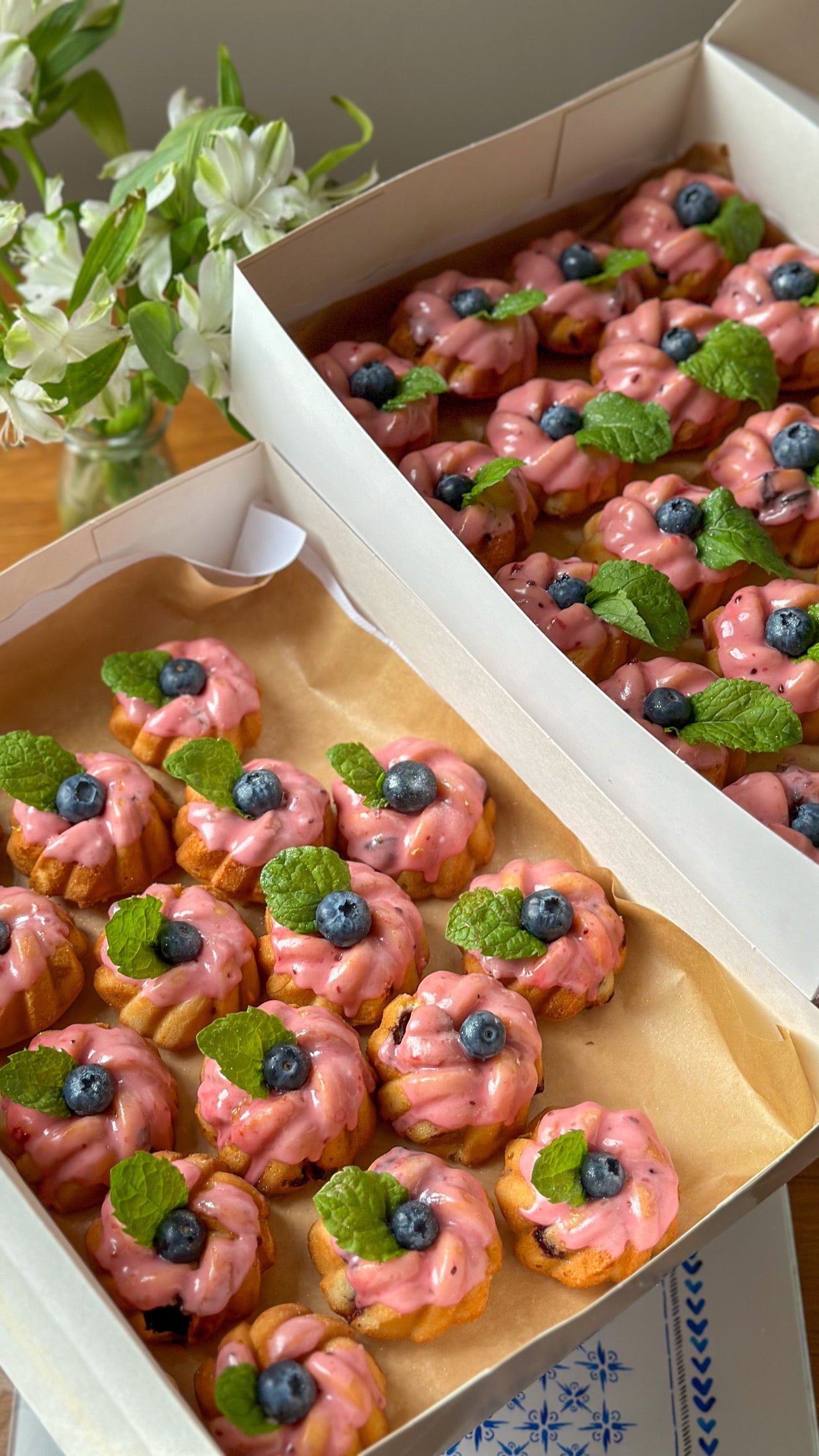 Lemon & Blueberry Bundt Cakes