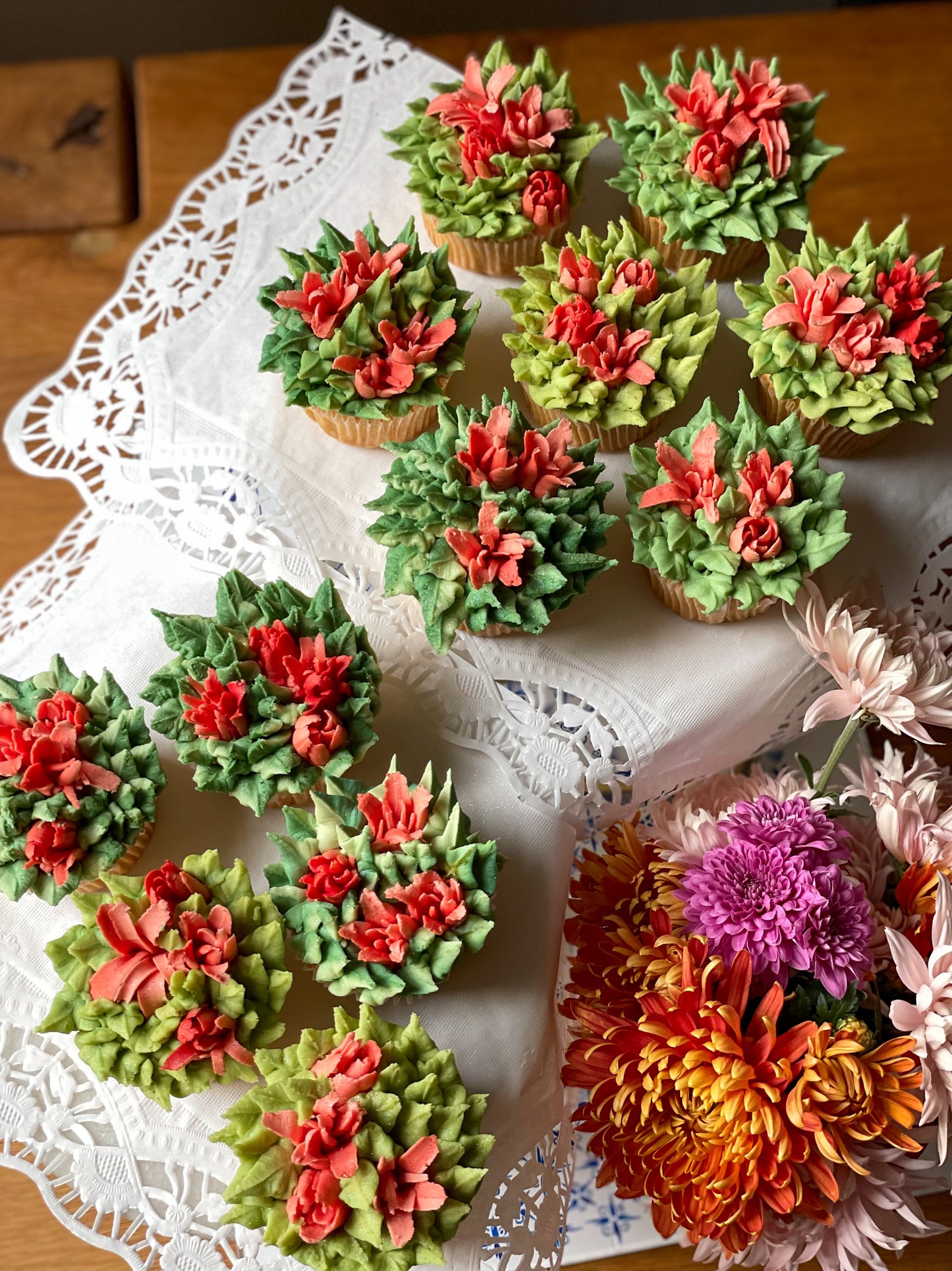 Floral Vanilla Cupcakes