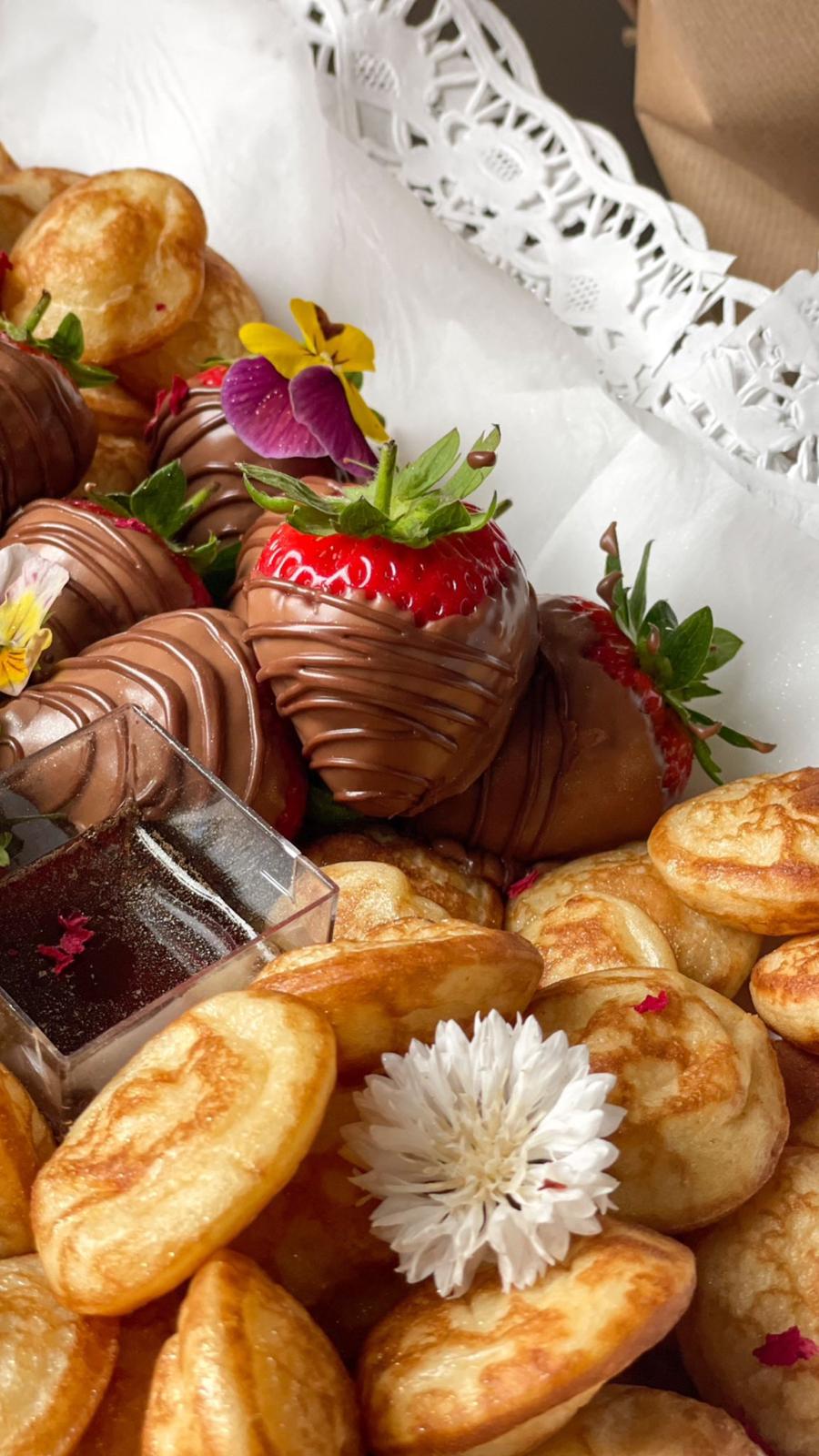 Chocolate Strawberry & Pancake Platter