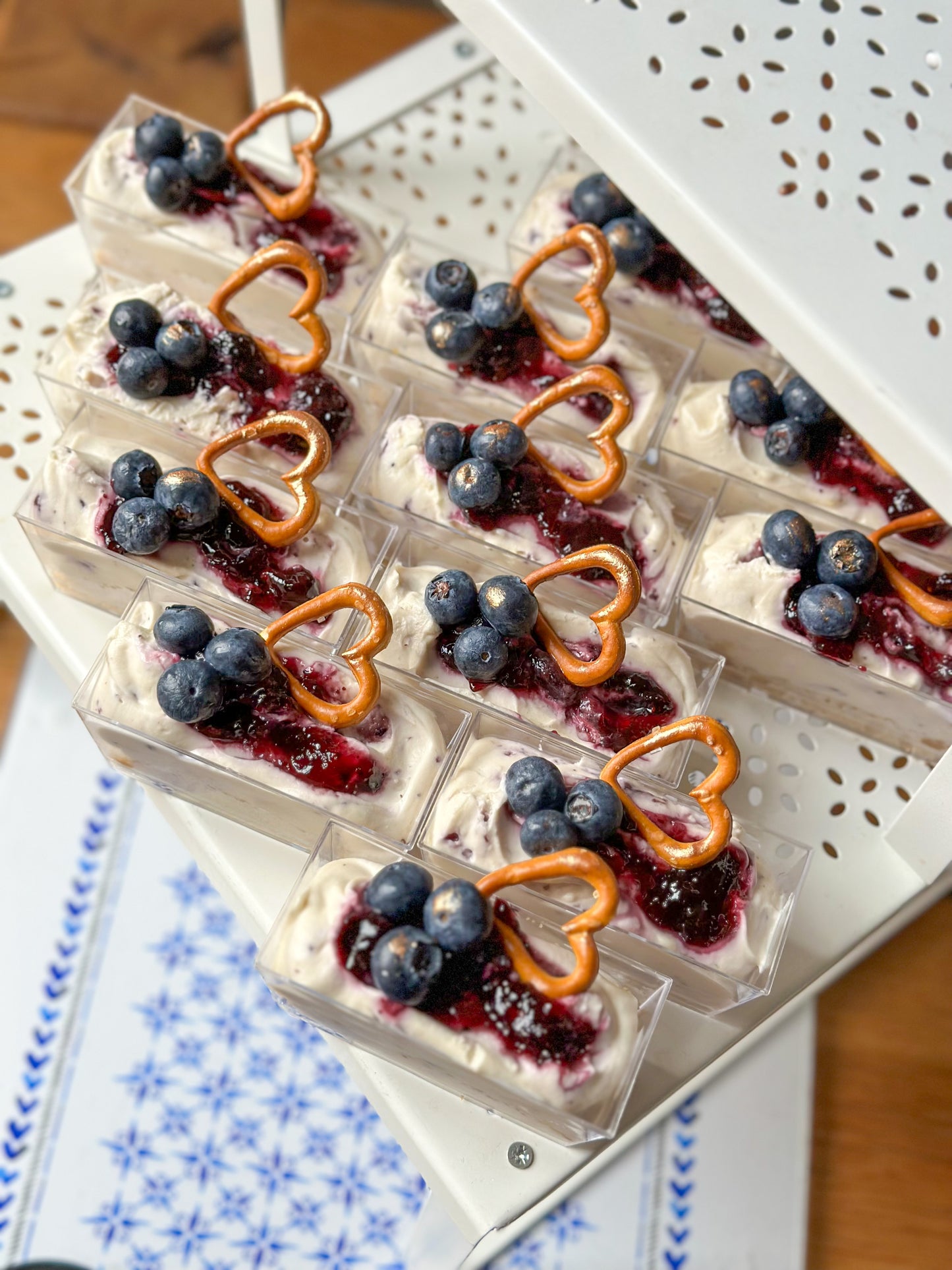 Lemon & Blueberry Cheesecake Shots