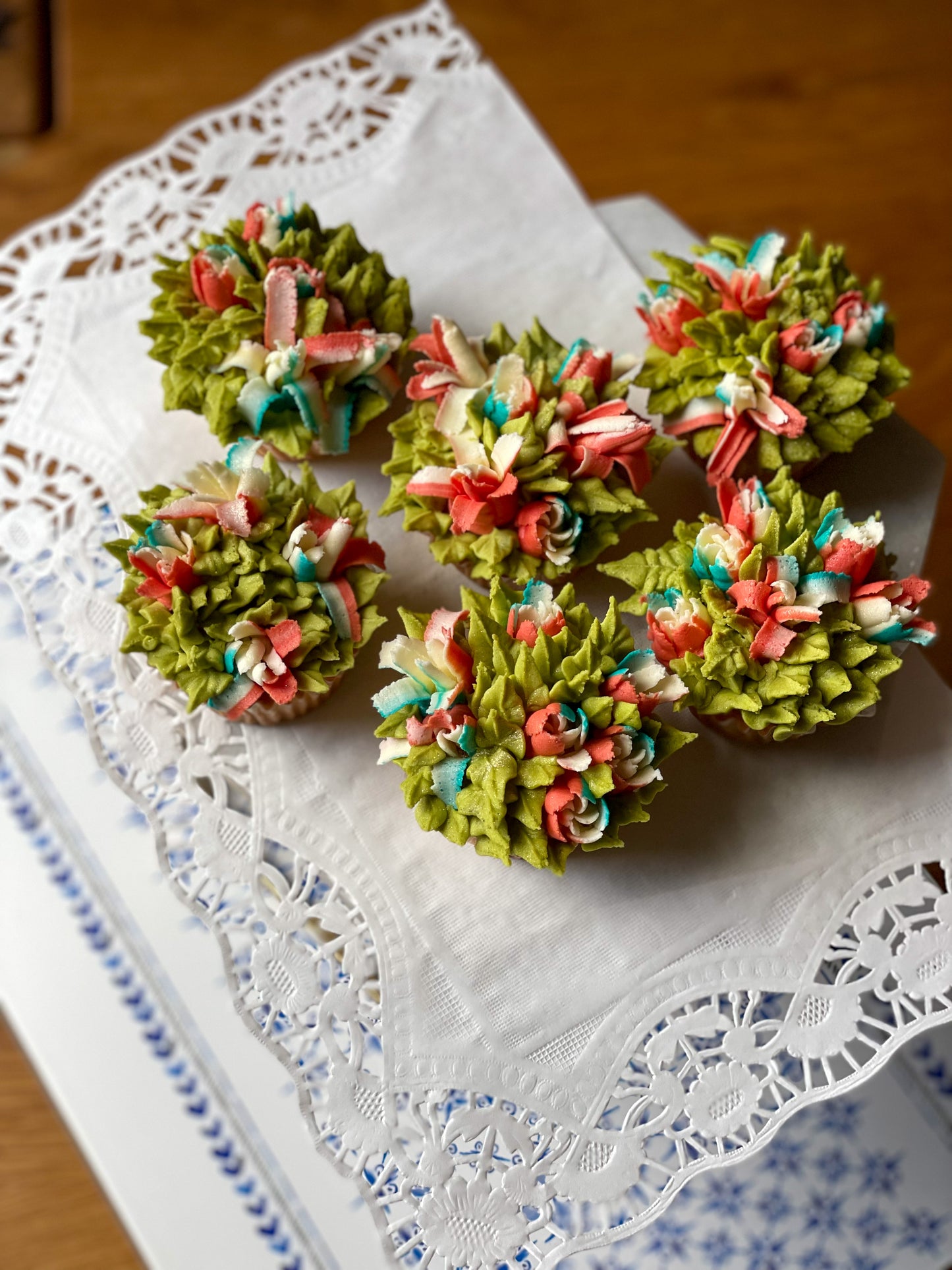 Floral Vanilla Cupcakes